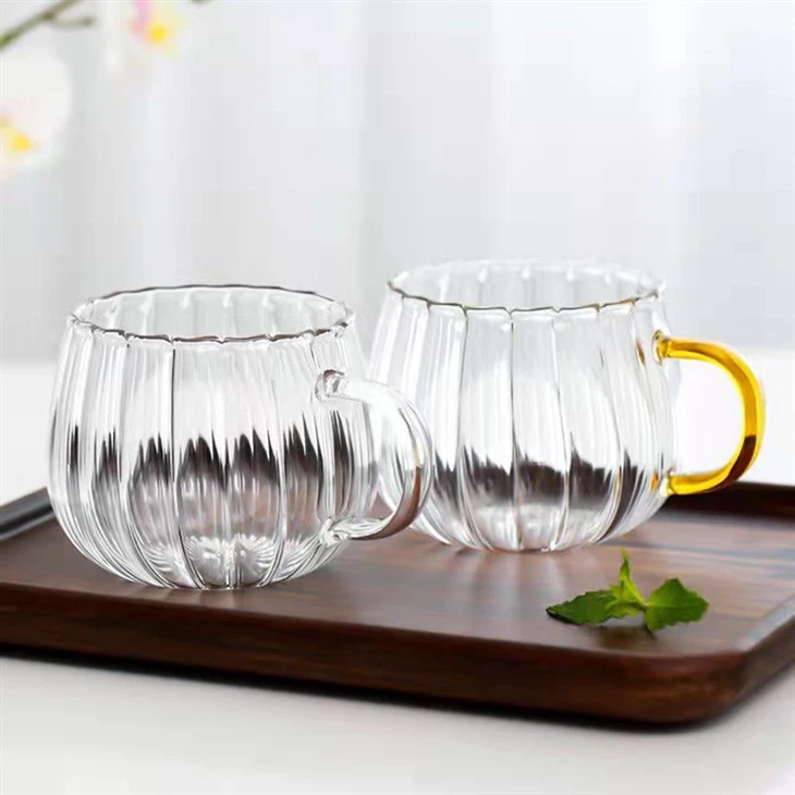 Vertical Striped Glass Mug